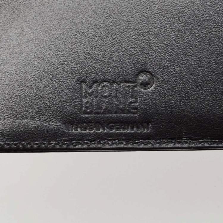 Pre Owned Montblanc Black Leather Meisterstück Bifold Wallet 