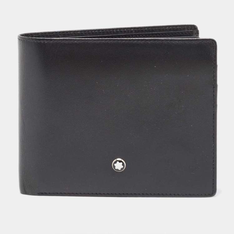 Pre Owned Montblanc Black Leather Meisterstück Bifold Wallet 
