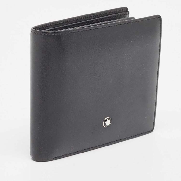 Pre Owned Montblanc Black Leather Meisterstück Bifold Wallet 