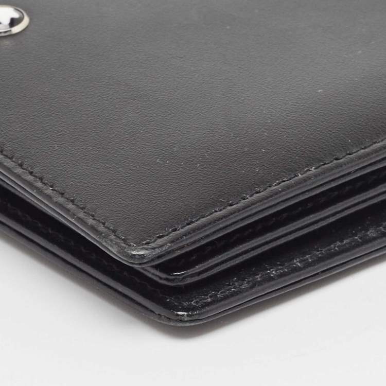 Pre Owned Montblanc Black Leather Meisterstück Bifold Wallet 