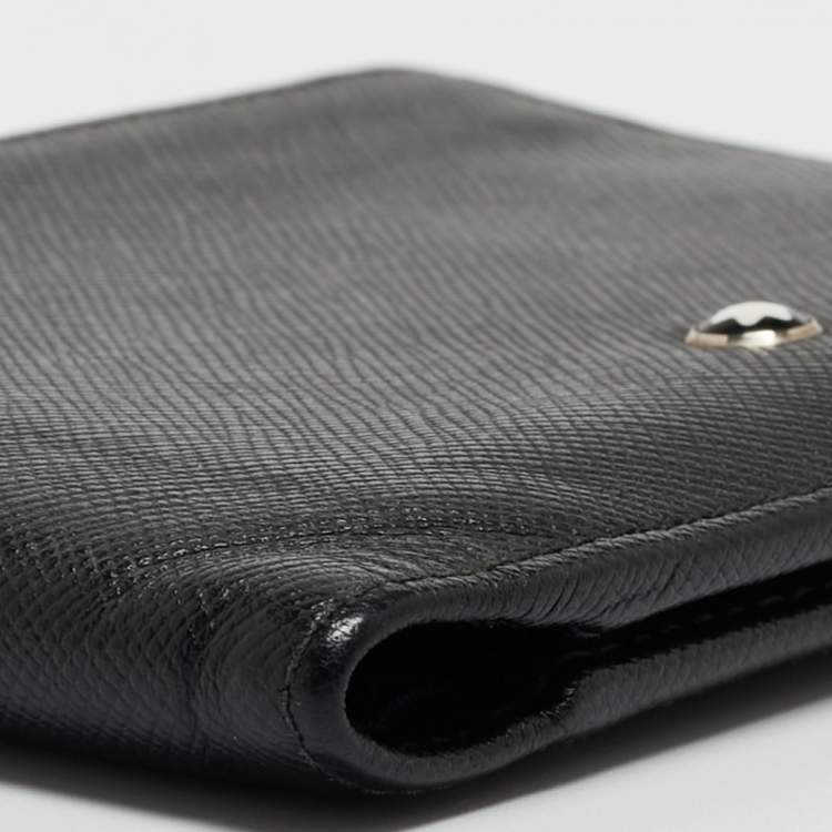 Pre Owned Montblanc Black Leather Meisterstück Bifold Wallet 