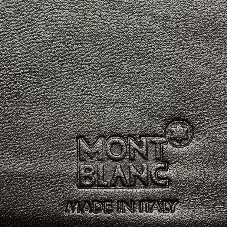 مملوكة مسبقًا Montblanc Dark Brown Ostrich Leg Leather Business Card Holder