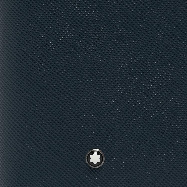 Pre Owned Montblanc Blue Leather Sartorial Business Card Holder