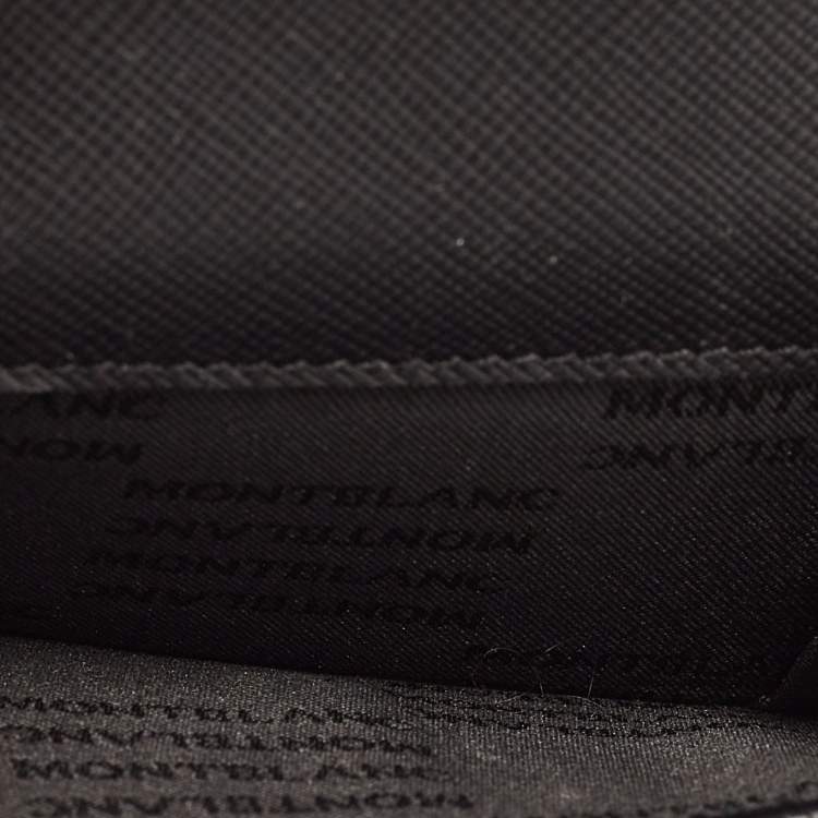 Pre Owned Montblanc Black Leather Meisterstuck Trifold Card Case