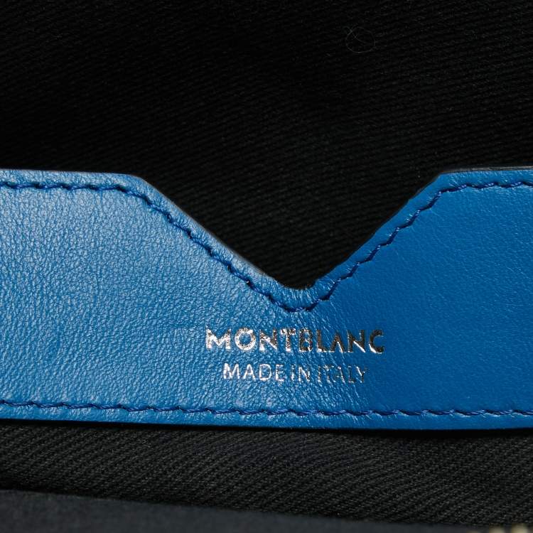 Pre Owned Montblanc Blue Leather Meisterstuck Ultra-Slim Urban Document Case