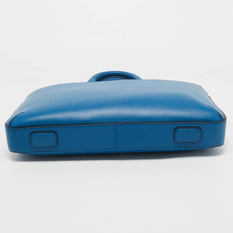 Pre Owned Montblanc Blue Leather Meisterstuck Ultra-Slim Urban Document Case
