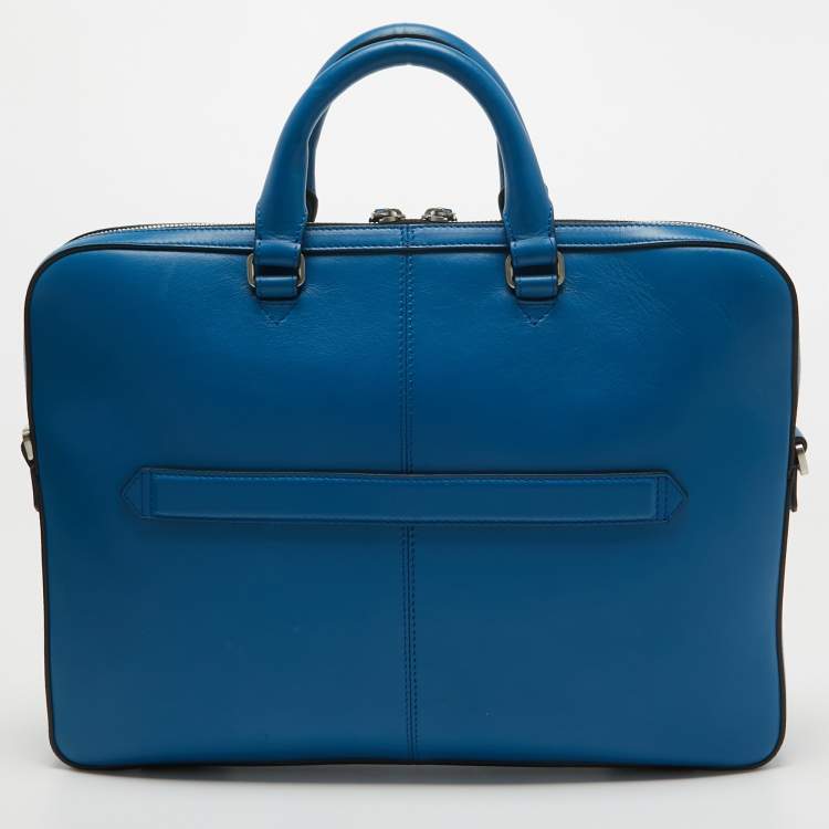 Pre Owned Montblanc Blue Leather Meisterstuck Ultra-Slim Urban Document Case