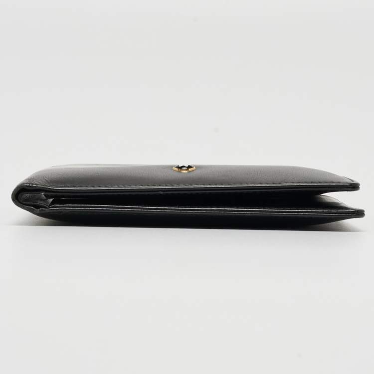 Pre Owned Montblanc Black Leather Meisterstuck Bifold Wallet