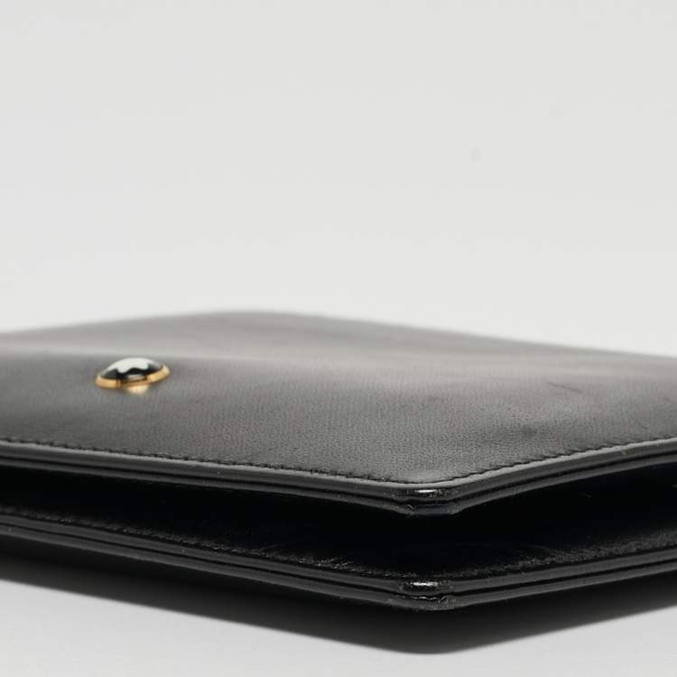 Pre Owned Montblanc Black Leather Meisterstuck Bifold Wallet