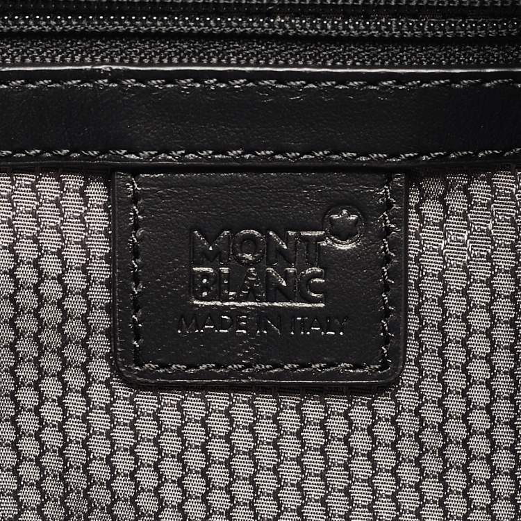 Pre Owned Montblanc Black/Grey Nylon Nightflight Messenger Bag