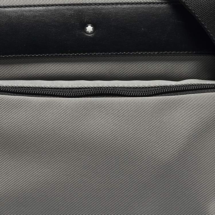 Pre Owned Montblanc Black/Grey Nylon Nightflight Messenger Bag