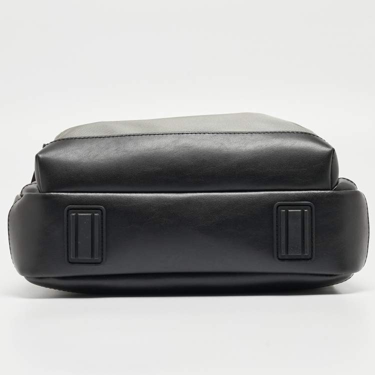 Pre Owned Montblanc Black/Grey Nylon Nightflight Messenger Bag