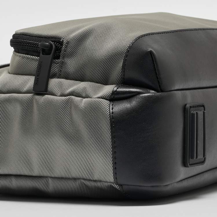 Pre Owned Montblanc Black/Grey Nylon Nightflight Messenger Bag
