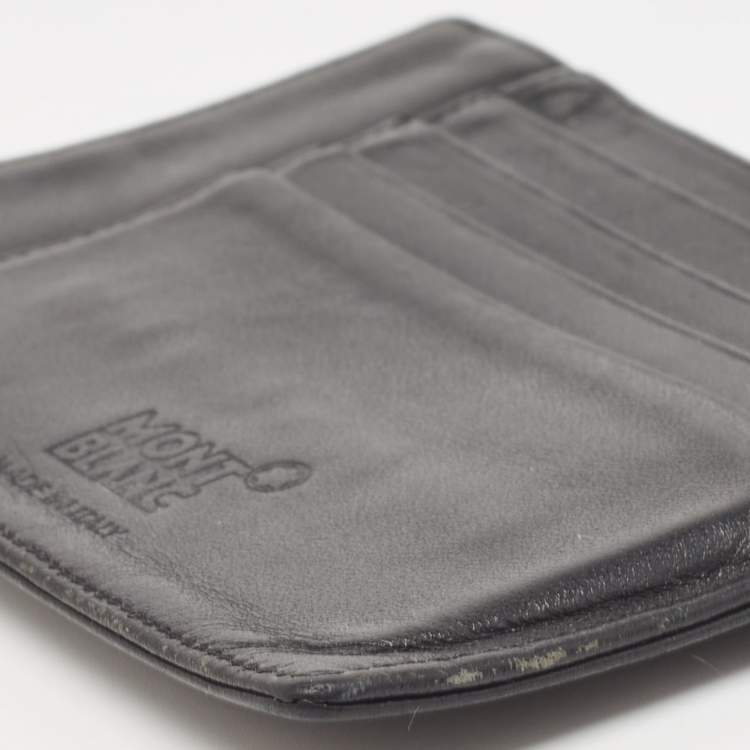 Pre Owned Montblanc Black Leather Urban Spirit Card Holder