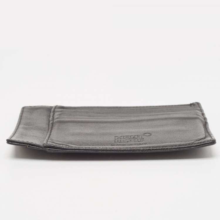 Pre Owned Montblanc Black Leather Urban Spirit Card Holder