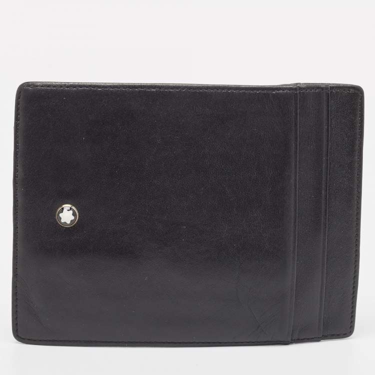 Pre Owned Montblanc Black Leather Urban Spirit Card Holder