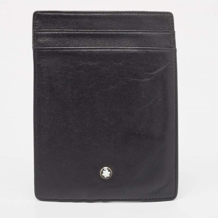Pre Owned Montblanc Black Leather Urban Spirit Card Holder