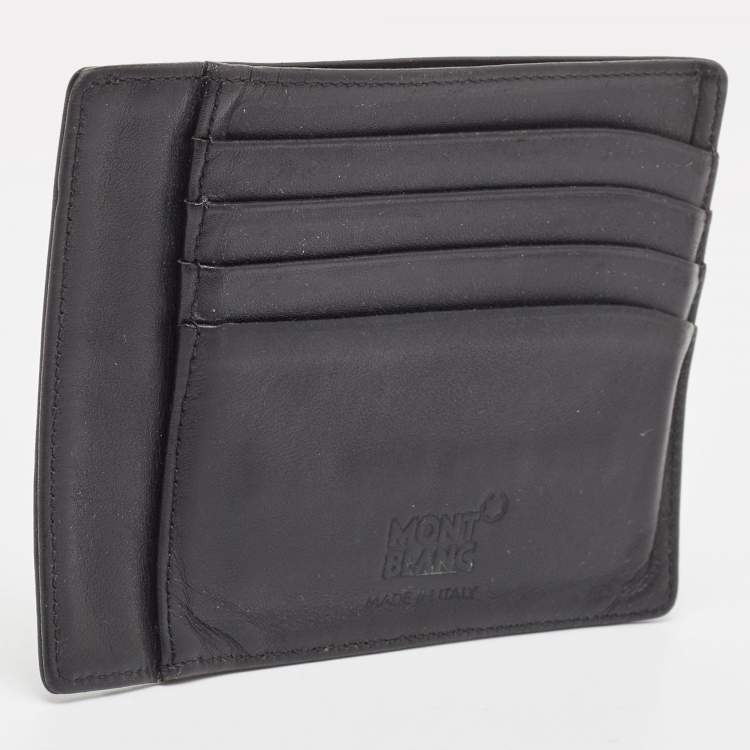 Pre Owned Montblanc Black Leather Urban Spirit Card Holder