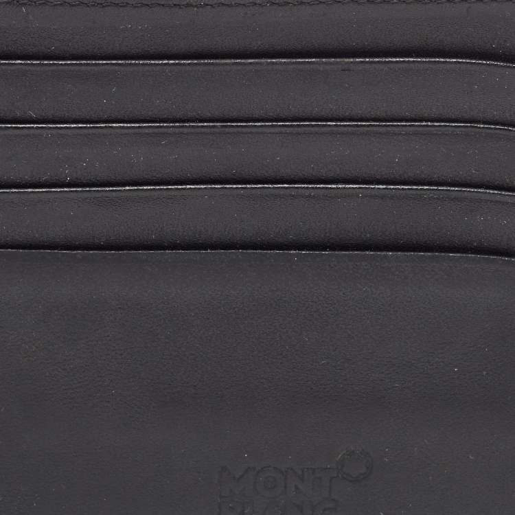 Pre Owned Montblanc Black Leather Urban Spirit Card Holder