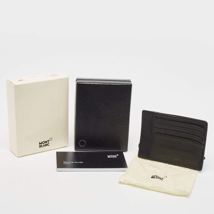 Pre Owned Montblanc Black Leather Urban Spirit Card Holder