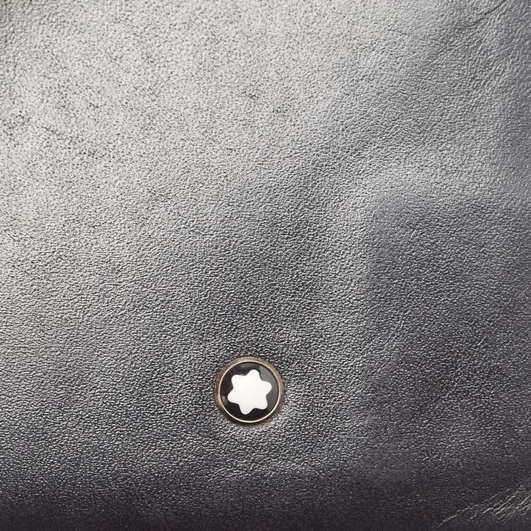 Pre Owned Montblanc Black Leather Urban Spirit Card Holder