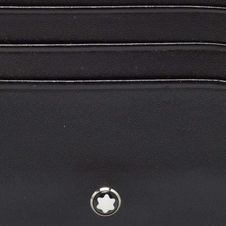 Pre Owned Montblanc Black Leather Meisterstuck Card Holder 6CC