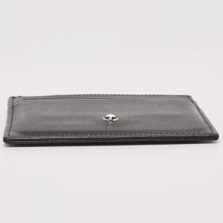 Pre Owned Montblanc Black Leather Meisterstuck Card Holder 6CC
