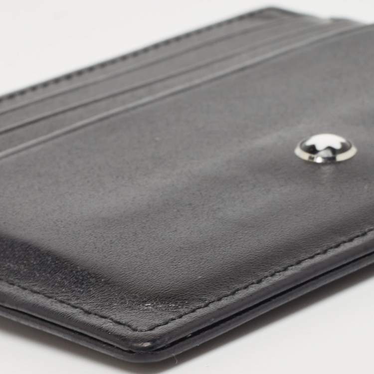 Pre Owned Montblanc Black Leather Meisterstuck Card Holder 6CC