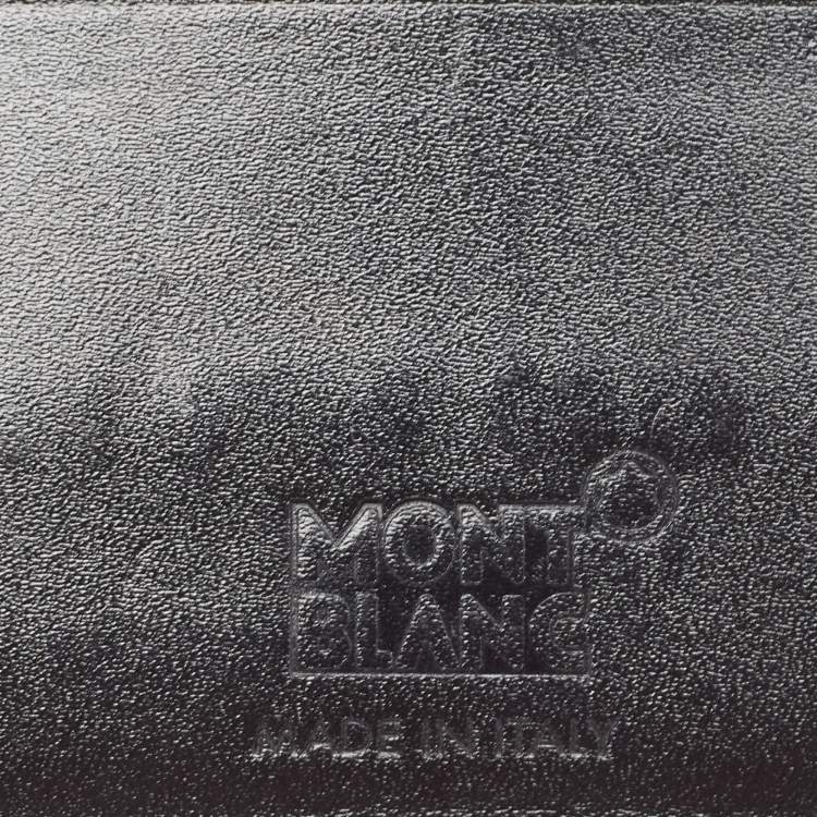 Pre Owned Montblanc Black Leather Meisterstuck Card Holder 6CC