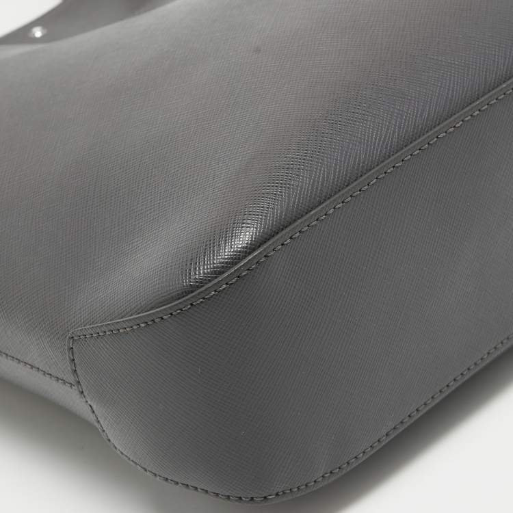 Pre Owned Montblanc Grey Leather Sartorial Vertical Tote