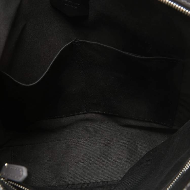 Pre Owned Montblanc Grey Leather Sartorial Vertical Tote