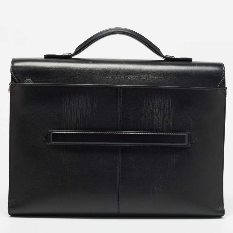Pre Owned Montblanc Black Leather Meisterstück Urban Briefcase