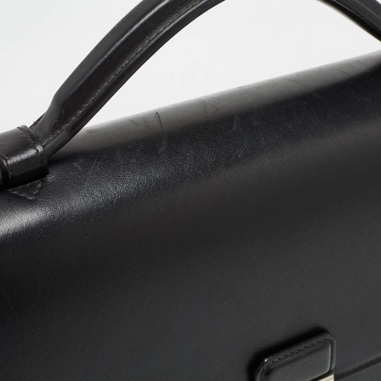 Pre Owned Montblanc Black Leather Meisterstück Urban Briefcase