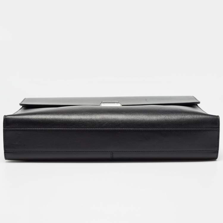 Pre Owned Montblanc Black Leather Meisterstück Urban Briefcase