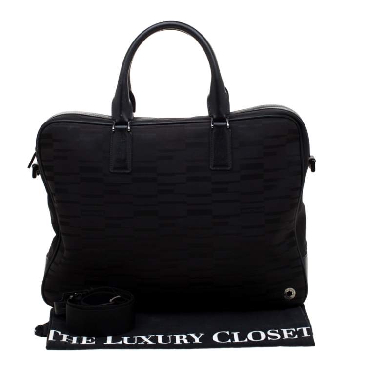 Pre Owned Montblanc Black Nylon Meisterstuck Briefcase