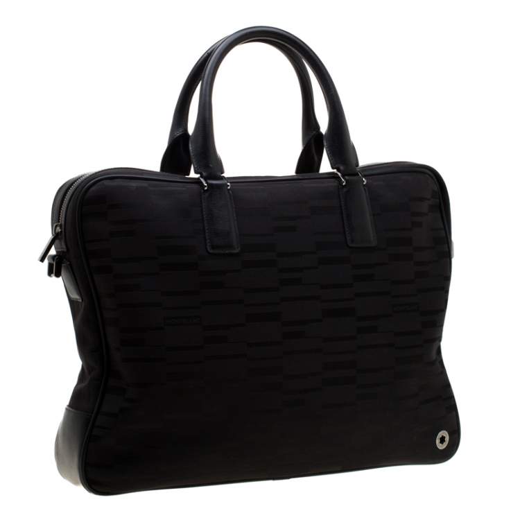 Pre Owned Montblanc Black Nylon Meisterstuck Briefcase