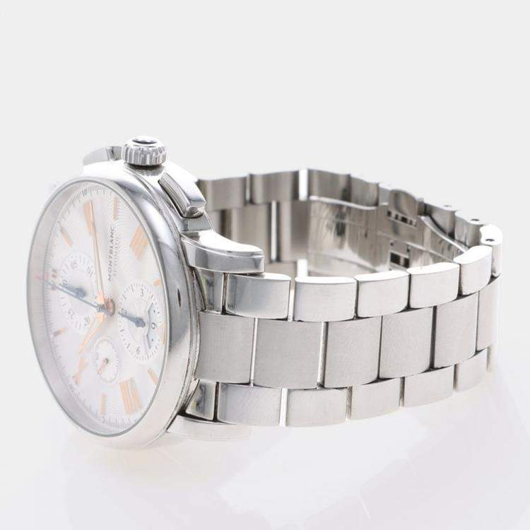 Pre Owned Montblanc 4810 114856 Automatic Silver Stainless Steel Men's Wristwatch 43 mm