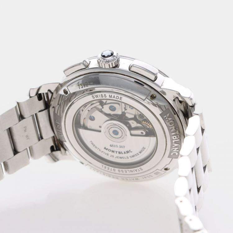 Pre Owned Montblanc 4810 114856 Automatic Silver Stainless Steel Men's Wristwatch 43 mm