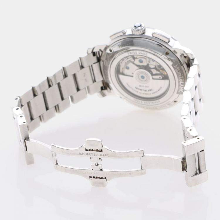 Pre Owned Montblanc 4810 114856 Automatic Silver Stainless Steel Men's Wristwatch 43 mm