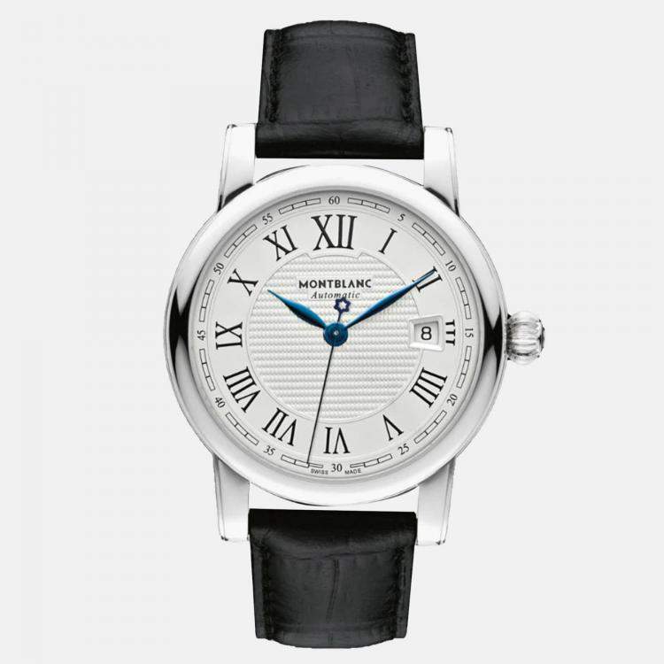 Pre Owned Montblanc Star 107114 Automatic Silver Stainless Steel Men's Wristwatch 39 mm