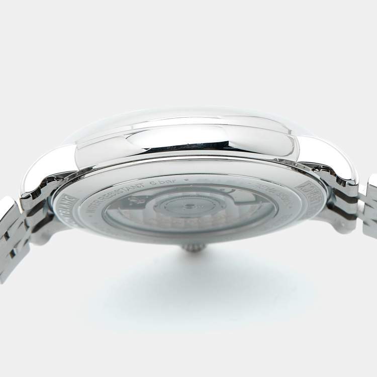 Pre Owned Montblanc Star Legacy Moonphase M129631 Blue Dial Stainless Steel Men's Wristwatch 42 mm