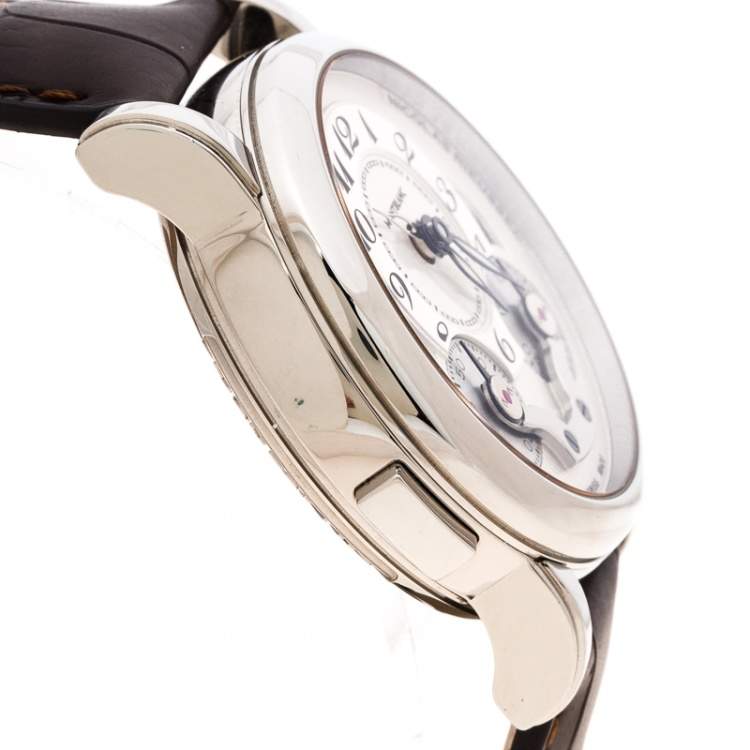 Pre Owned Montblanc Silver White Stainless Steel Nicolas Rieussec 7138 Men's Wristwatch 42 mm