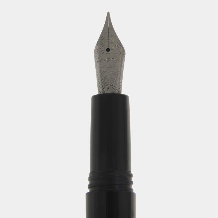 Pre Owned Montegrappa Fortuna Black with Black Trim Fountain Pen (F)