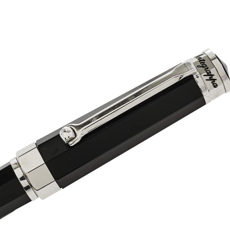 Pre Owned Montegrappa NeroUno Grande Black Resin Ballpoint Pen