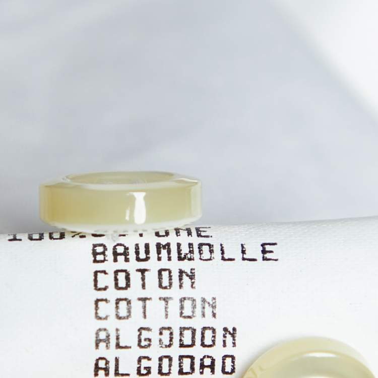 Pre Owned Moschino Cheap and Chic White Cotton Half Placket Dress Shirt XL