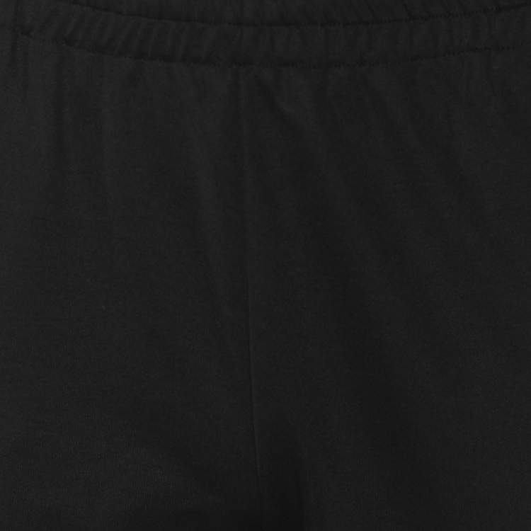 Pre Owned Moschino Black Jersey Logo Print Shorts M