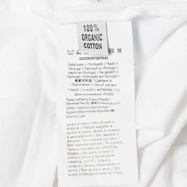 Pre Owned Moschino Couture White Cotton Robotic Teddy Print T-Shirt XS