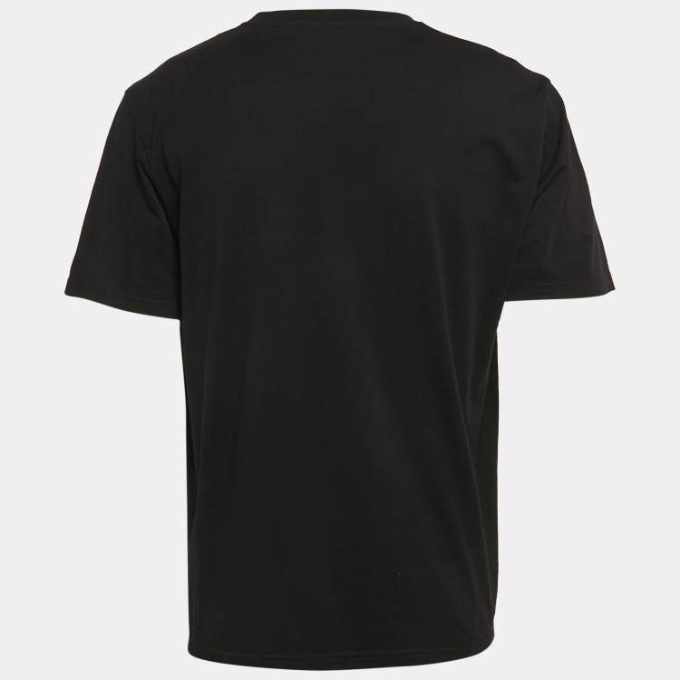 Pre Owned Moschino Black Cotton Teddy Applique Cotton Jersey T-Shirt XXL