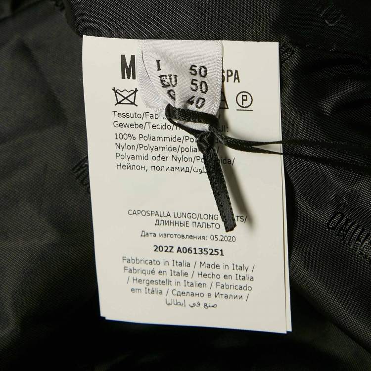 Pre Owned Moschino Couture Black Radio Print Nylon Jacket L