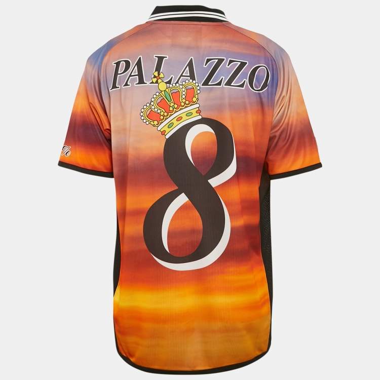 Pre Owned Moschino Palace Brown Printed Jersey T-Shirt L